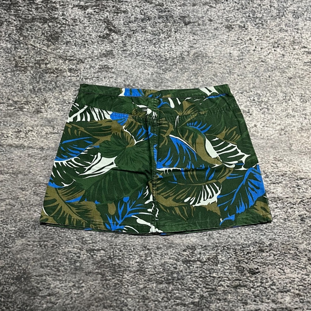 Vintage‎ Y2K Tommy Hilfiger Skirt Floral Size 11 (31") Green Mini Micro Preppy